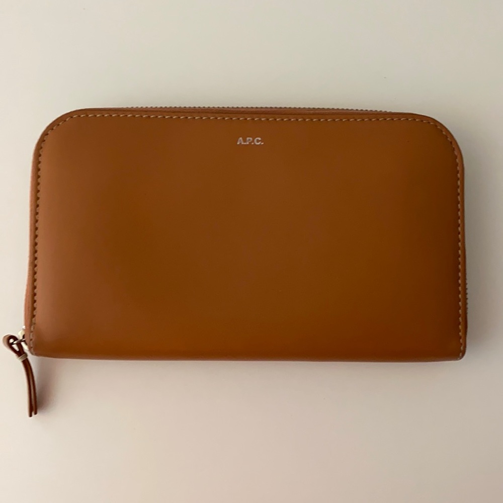 A.P.C Long Zip Leather Wallet
